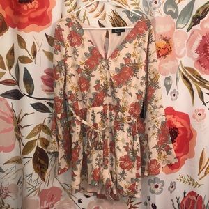 NWT Lulu’s Always Thriving Blush Pink Romper